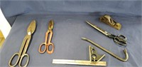 Assortment of Tools, Tin Snips, Carpenters