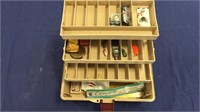 Fishing Tackle Box with Lures, Sinkers, Hooks,