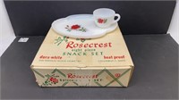 RoseCrest eight piece snack set in box. Four