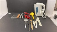 Electric kettle, and various kitchen utensils