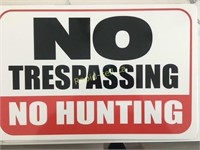No Trespassing No Hunting Signs