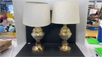 Two tabletop lamps, each measures 23 inches tall.