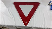 Aluminum highway yield sign