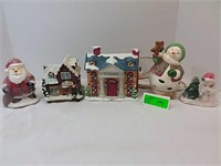 Christmas themed little village items, other items