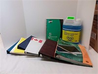 3-ring binders and windshield washer fluid