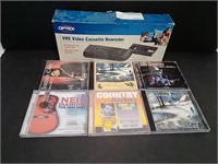 CD Music Lot, VHS Video Cassette Rewinder