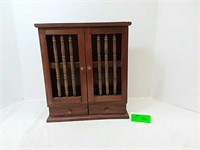Wooden style wall mount spice rack cabinet