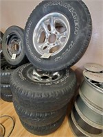 4 - Tires with  Aluminum Rims