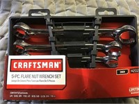 Craftsman five piece flare nut wrench set NOS