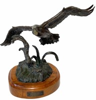 Carl Wagner Bronze Duck Sculpture
