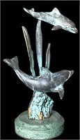 Handcrafted Brass Dolphin Sculpture