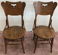 Pair of Oak Chairs