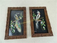 Set of Framed Antique Paintings made with Real