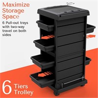 TASALON Salon Trolley Cart for Salon Station