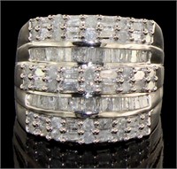 Genuine 1.50 ct Diamond Cocktail Ring