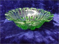 Green Deco Footed Centerpiece Bowl
