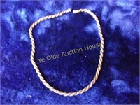Black and Gold Tone Rope Chain Necklace