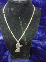 18" Gold Tone Snoopy Necklace