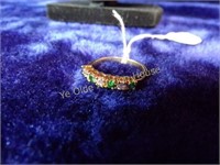 Austrian Crystal Ring in Gold Tone
