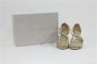 Authentic Jimmy Choo Champagne Glitter Sandals