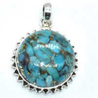 Silver turquoise pendant