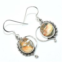 Silver oster muhave turquoise earrings