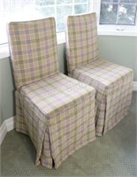 Parson Chairs with Cotton Designer Tailored Covers