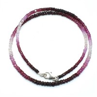 Silver ruby necklace