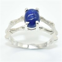 Silver lapis lazuli ring sz 7.75