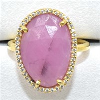 Ruby cz ring sz 6.5