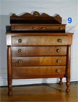 6 Drawer Footed Cherry Chest of Drawers