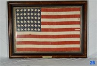 Framed 42 Star American Flag -1889 Washington