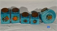 Canister Set w/Painted Fruit