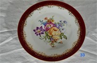 Limoges Floral Plate