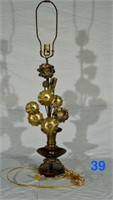 Brass Floral Lamp
