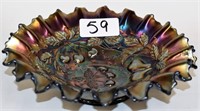 Northwood Carnival amethyst footed bowl