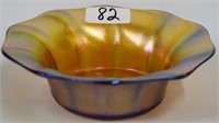 L. C, Tiffany Favrile iridescent bowl, 8 1/4" diam