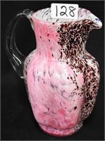 Art glass end of day water pitcher