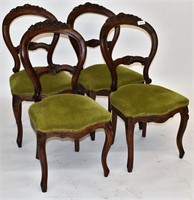 4 rosewood carved chairs