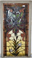 Leaded stained glass window, jewels