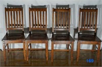 4 Wood Dining Chairs