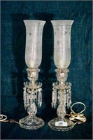 2 Electrified Crystal Lamps