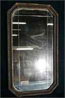 Etched Mirror w/Carved Frame