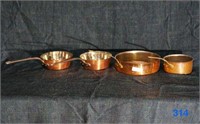 4 Copper Pans