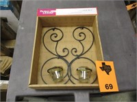 BH&G BRONZE WALL VOTIVE HOLDER SET