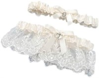 Victoria Lynn Garter Set - Heart Accent