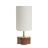BH&G Woodgrain Touch Table Lamp