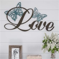 Lavish Home Metal Cutout-Love Wall Sign