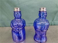 Vintage Cobalt Blue 6" Salt and Pepper Shakers