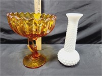 Amber Candy Dish & Vase
